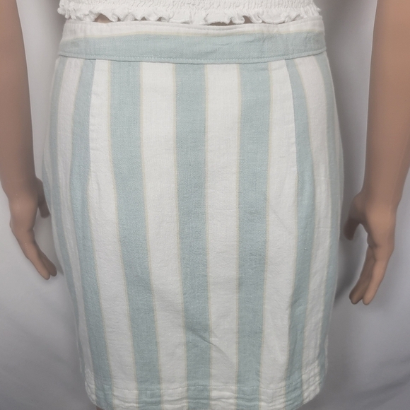 Abercrombie & Fitch Linen/Cotton Blend Striped Mini Skirt - Picture 4 of 11